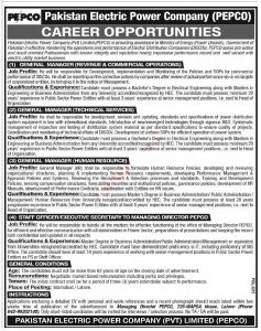 Today Govt Jobs in PEPCO (Peshawar Electric Power Company) || in Lahore, Punjab, Pakistan 2021