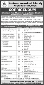 Latest Private Jobs in Karakoram International University || in Gilgit, Baltistan, Pakistan 2021